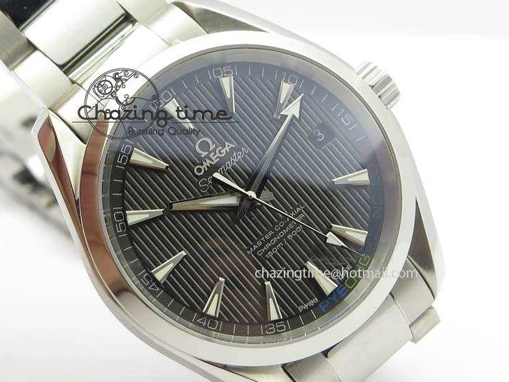 0303 Versatile Aqua Terra ‘PyeongChang 2018’ JHF Best Edition Black Dial On SS Bracelet A 8204